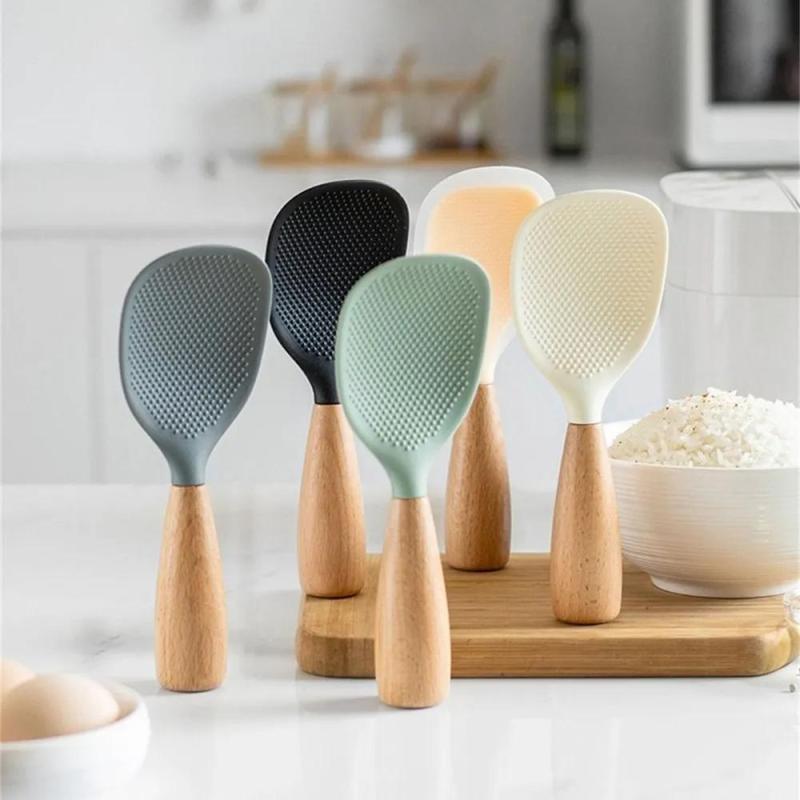 Culinary-Grade Silicone Serving Spoon, Creamy White (Stand-Up Design), Single Pack - Image 4