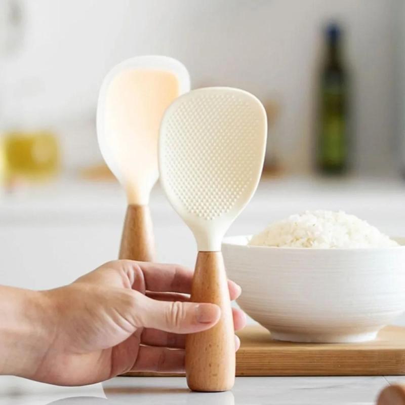 Culinary-Grade Silicone Serving Spoon, Creamy White (Stand-Up Design), Single Pack - Image 5