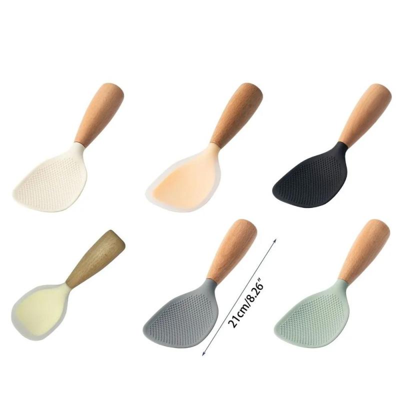 Culinary-Grade Silicone Serving Spoon, Creamy White (Stand-Up Design), Single Pack - Image 3