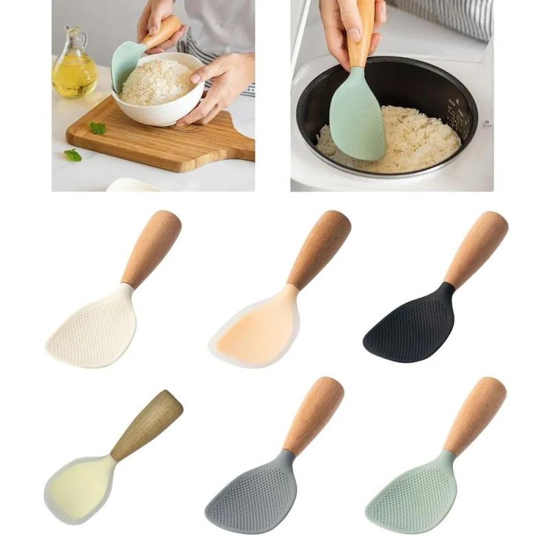 Culinary-Grade Silicone Serving Spoon, Creamy White (Stand-Up Design), Single Pack - Image 2