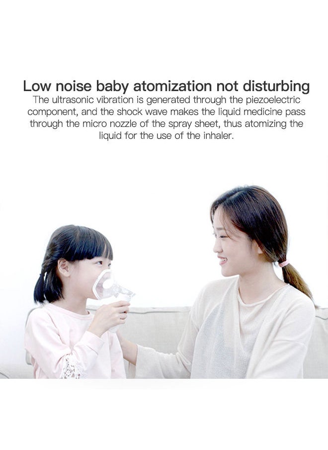 Sharpdo Ultrasonic Portable Nebulizer, USB Portable Nebulizer With Mouthpiece, Nebulizer Machine For Adults & Kids With Auto Clean, Travel, Home, Daily Use  - Image 4