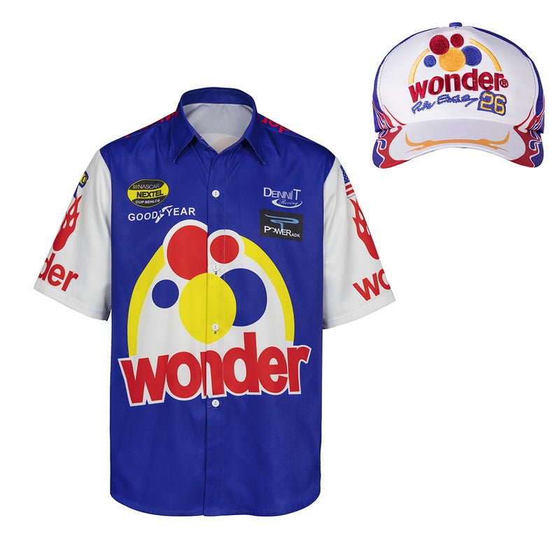 Talladga Night Ricky Bobby Short Sleeve Shirt Racing Suit Men'S Hooded Shirt Riding Suit - Image 1