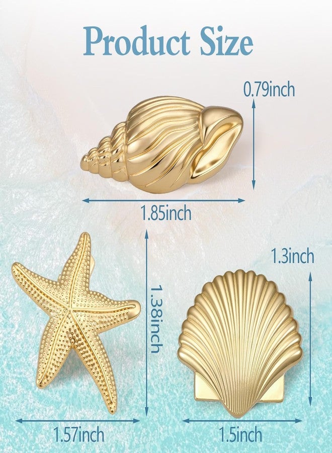 SYGY 6 PCS Small Metal Hair Clips, Gold Starfish Hair Clips for Women Girls, Small Alligator Clips for Summer Holiday, Hair Accessories for Beach Party - Image 3