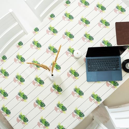 RUSTIQUE LINENS 100% Cotton Printed Table Cloth for 6 Seater – Water & Stain Resistant Dining Table Cover – Heavyweight, Washable – Peach Floral (190 x 150 CM) - Image 4