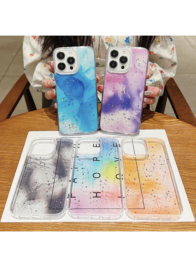 زبون جراب لهاتف iPhone 13 Pro مصنوع من مادة TPU اللامعة الملطخة بالحبر - Image 2