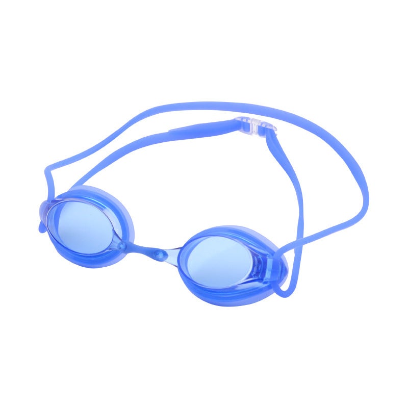 Generic Factory direct adult HD anti-fog swimming goggles silicone racing swimming goggles waterproof small frame professional racing swimming goggles Blue 