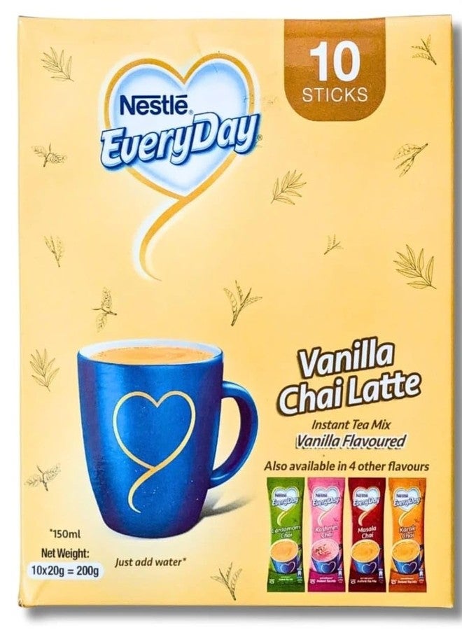 Nestle Everyday Instant tea Vanilla Chai Latte 10x20g Servings (200g Box) - Image 1