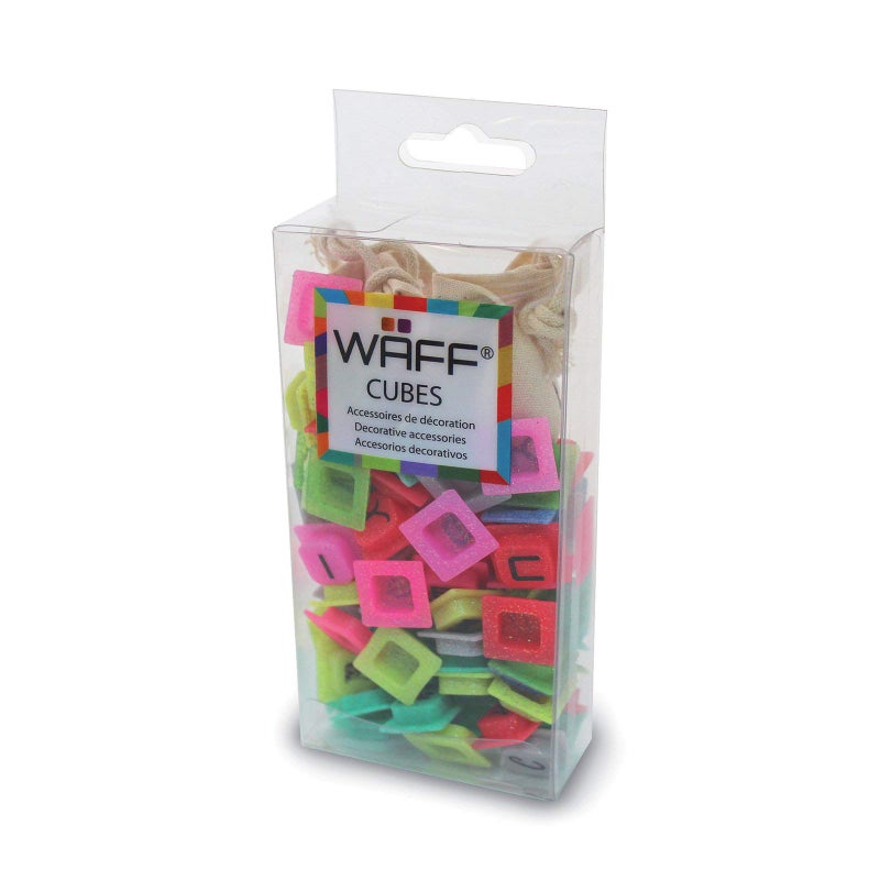 WAFF Refill Cubes Glitter Letters Waff Accessories 100 Letters to Personalize Your Waff Objects and Notebooks - Image 4