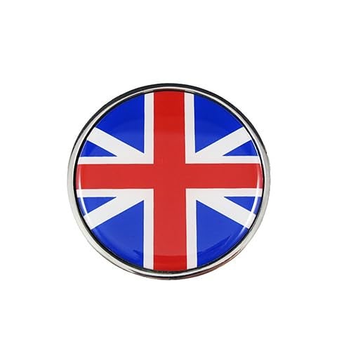 Xotic Tech 3D Front Bumper Grill Emblem Badge wHolder UK Flag Compatible with Mini Cooper R50 R55 R56 R57 R58 F54 F55 F56 F57 F60 R60 R61 Clubman Hatchback Countryman Red Blue