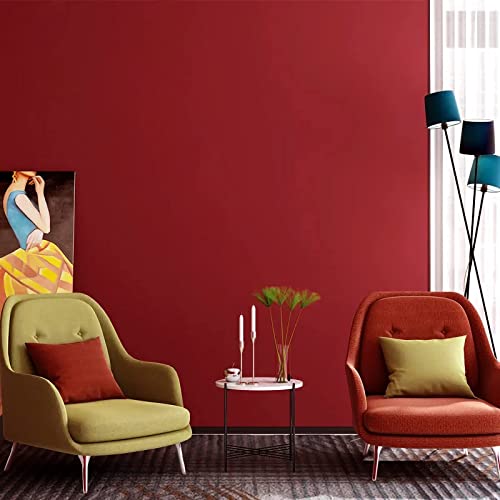 Micpolo 15.7" x 118" Thicken Red Contact Paper - Solid Color Peel and Stick Wallpaper for Cabinets and Countertops - Image 4