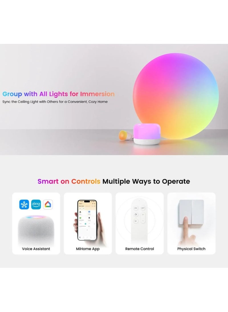 Yeelight YEELIGHT ARWEN D600 Series Smart LED Ceiling Light - RGB Full - Ra98 - 50W | White - Image 5