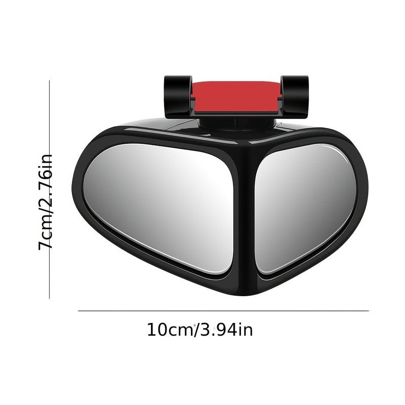Black Oval Car Blind Spot Mirror 360 Rotatable Wide Angle Auxiliary Rear View - Image 2