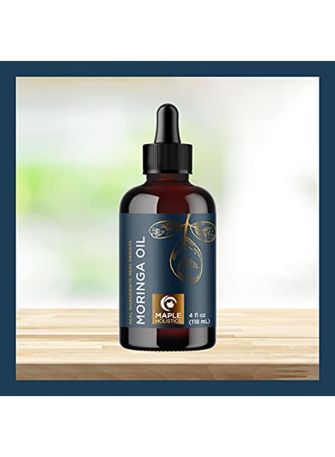 Maple Holistics Moringa Oil For Hair Skin And Nails - Highly Absorbent Moringa Oleifera Hair Oil Treatment And Anti Aging Serum For Face Care And Body Moisturizer For Dry Skin Care Plus Hydrating Serum For Hair - Image 4