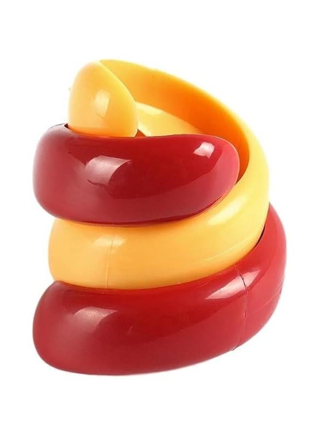 Red and Yellow Manual Fancy Sausage Cutter BBQ Hot Dog Gadget Vegetable Slicer Fruit Kitchen Utensil Practical Tool - Image 2