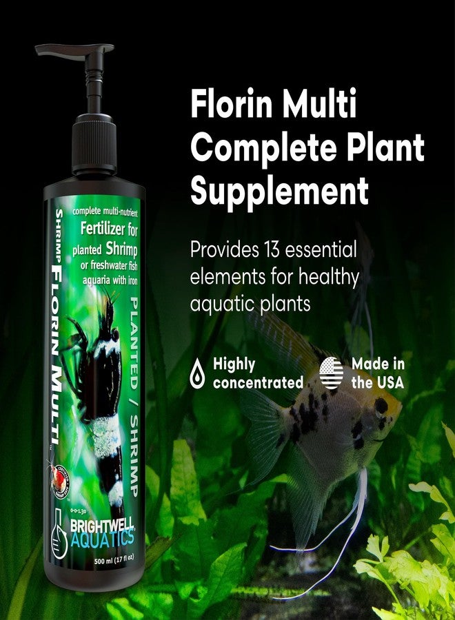 Brightwell Aquatics Shrimp FlorinMulti - Complete Plant Nutrient Supplement for Shrimp & Freshwater Aquariums - Supports Growth, Color & Health - Copper-Free, 500 ml - Image 2
