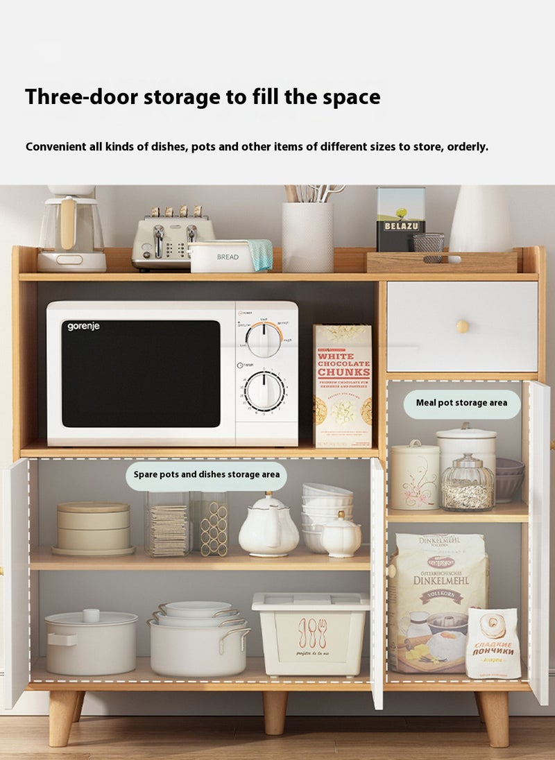 Sharpdo - Modern Simple Multifunctional Kitchen Sideboard Storage Rack with 3 Door Storage - Image 1