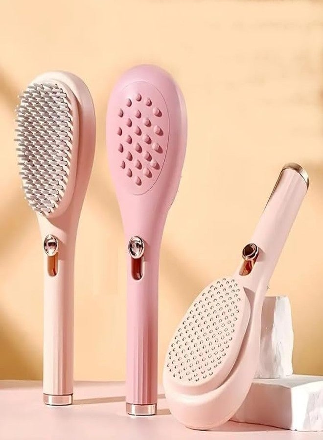 SUNBEET Self Cleaning Hairbrush Telescopic Self Cleaning Brush One-Click Cleaning Hair Comb for Women and Men Telescopic Design for All Hair Types and Wigs Hair Dressing Comb Hair Comb Hair Styling Comb Anti-Static Massage Comb Hair Styling Tool - Image 1