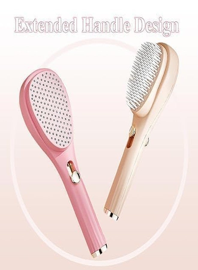 SUNBEET Self Cleaning Hairbrush Telescopic Self Cleaning Brush One-Click Cleaning Hair Comb for Women and Men Telescopic Design for All Hair Types and Wigs Hair Dressing Comb Hair Comb Hair Styling Comb Anti-Static Massage Comb Hair Styling Tool - Image 3