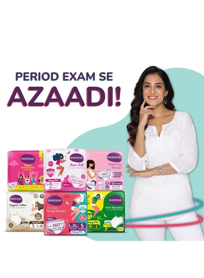 Evereve Period Panty For Girls & Women, (S-M), 2x10 Pcs, 360 Degree Coverage, 0% Leaks, High Absorbency For Heavy Flow, Maternity Delivery Pads, Postpartum & Overnight Protection, Disposable Panty - Image 2
