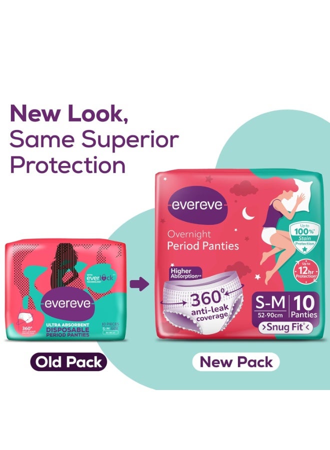 Evereve Period Panty For Girls & Women, (S-M), 2x10 Pcs, 360 Degree Coverage, 0% Leaks, High Absorbency For Heavy Flow, Maternity Delivery Pads, Postpartum & Overnight Protection, Disposable Panty - Image 3