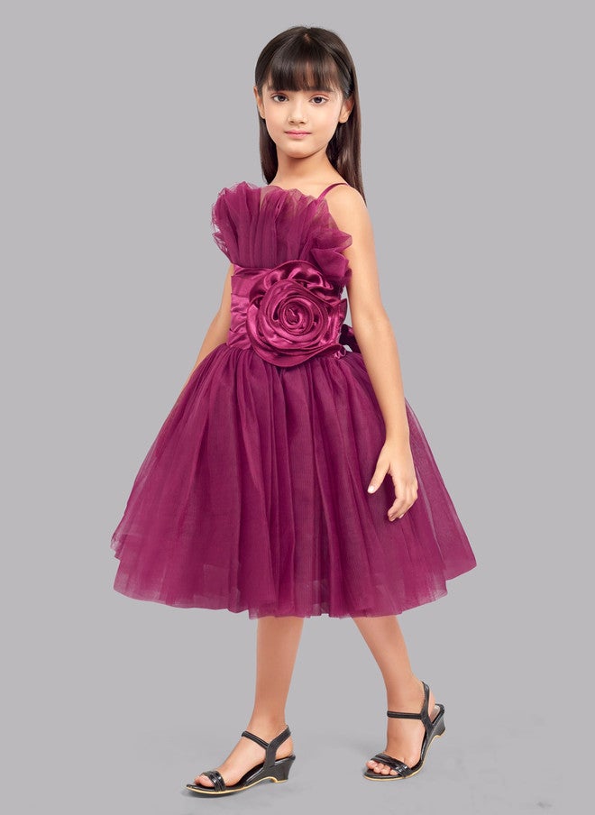 PinkChick فستان تول بوردو مزخرف للفتيات - Image 4