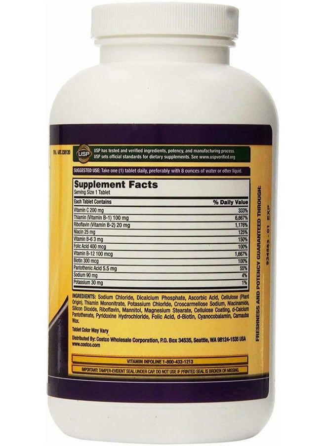 Kirkland Signature - SIGNATURE One Per Day Super B-Complex with Electrolytes,Tablet, 1000 Count (Pack of 2) - Image 1