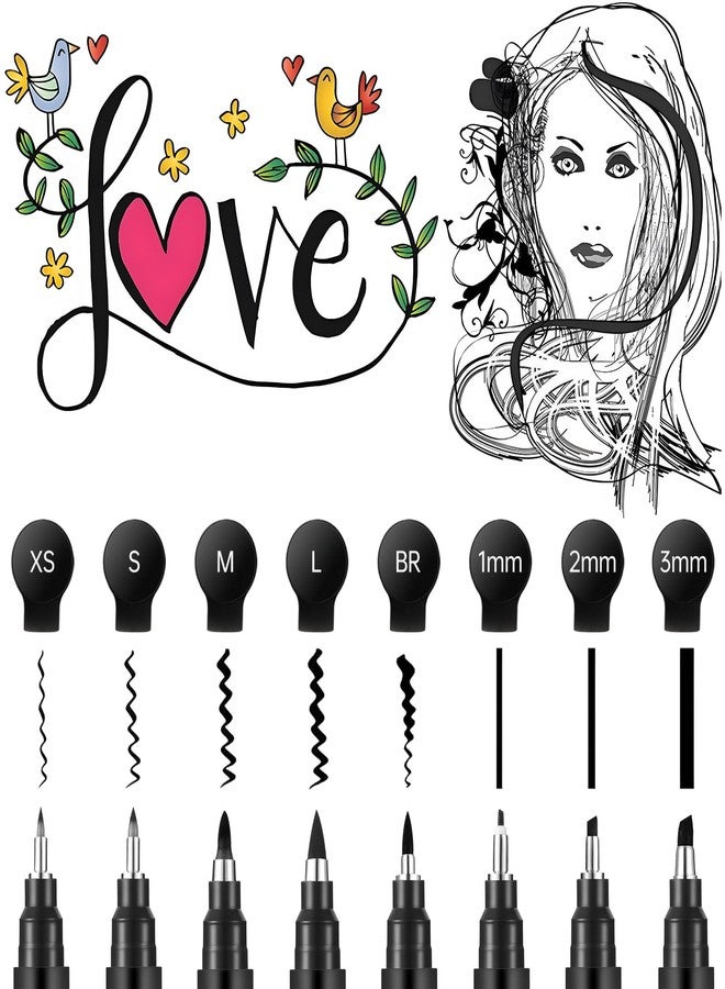 GETHPEN Calligraphy Pen,Calligraphy Pens for Writing, Brush Pens Calligraphy Set for Beginners, Calligraphy markers, Black Archival Ink Pens,Hand Lettering Pen for Art Drawing, Sketching,Scrapbooking - Image 2