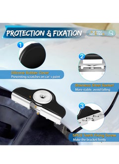 KASTWAVE 2PCS Hood Mount Ditch Light Brackets LED Light Bar Brackets Universal Pillar Hood led Driving Light bar Mount Brackets Clamp Holder Light Pods for Truck Ford Jeep Toyota SUV UTV  - Image 3