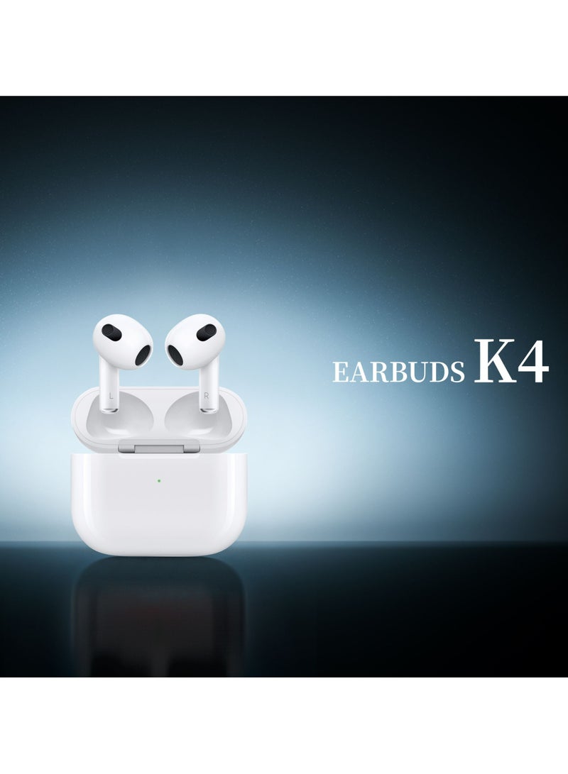 modio K4 True Wireless Earbuds – Ice Color, Bluetooth Connectivity, Noise & Echo Cancellation, Enhanced Call Clarity, Ergonomic Comfortable Fit, Hassle-Free Setup, Modern Sleek Design, Wireless Headphones for Music & Calls - Image 4