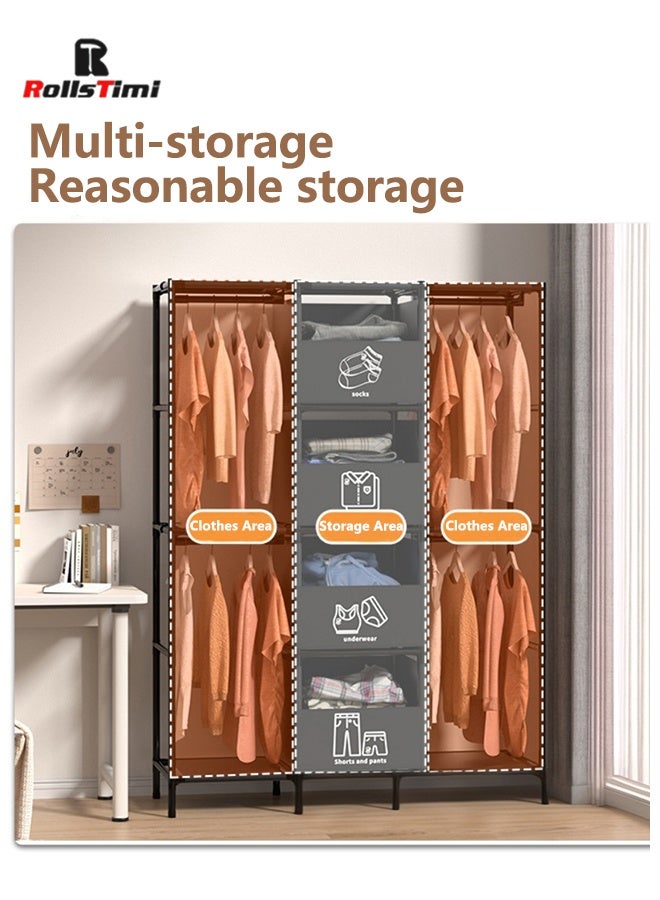 RollsTimi  Coat and Hat Rack, Simple Clothes Drying Rack, Multi-Functional Drying and Storage Integrated Rack for Bedroom Foldable and Assembled Type Storage Rack - Image 3