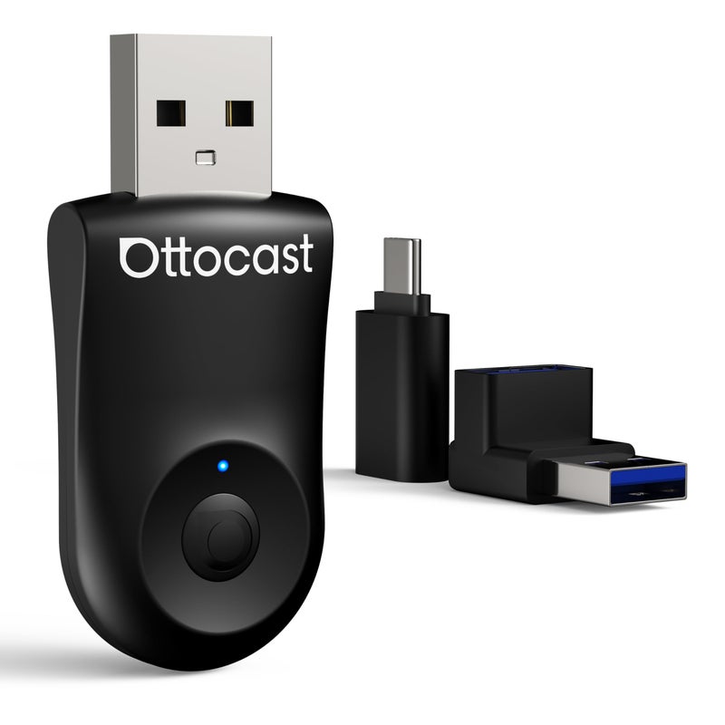 OTTOCAST Mini 2025 Wireless CarPlay Android Auto 2in1 Adapter Fast Stable Connection Plug Play for iPhone Android Devices Black - Image 2