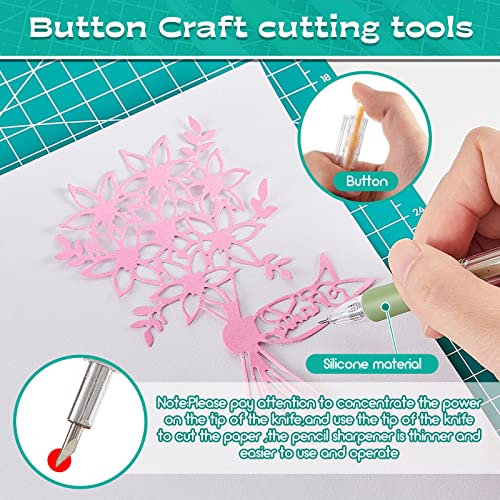 Lanties 6 Pieces Art Cutting Tools Knife Pen Craft Paper Cutter Pen Carving Tools for DIY Kit Scrapbooking Drawing and Crafting Utility Precision Paper Cutting Tool - Image 4