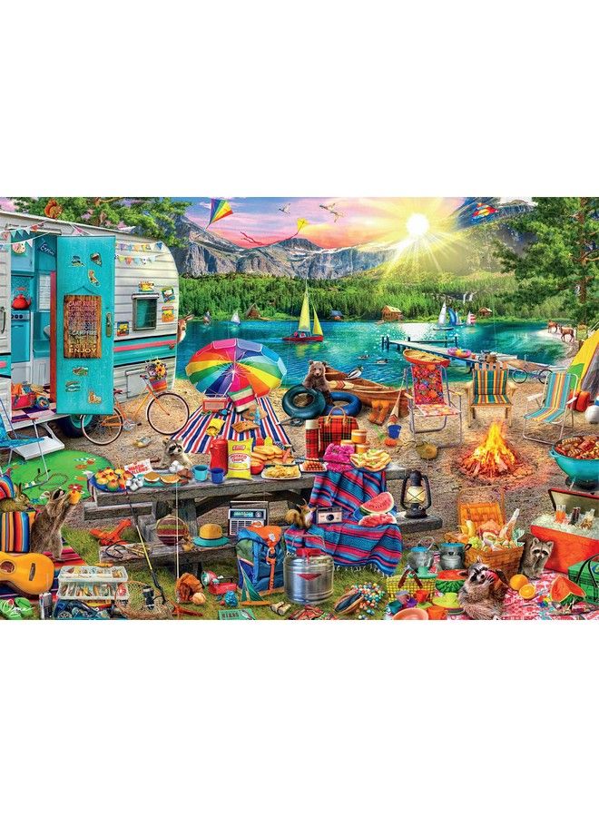 Buffalo Games بازل 500 قطعة لمخيم عائلة إيمي ستيوارت مع صور مخفية - Image 1