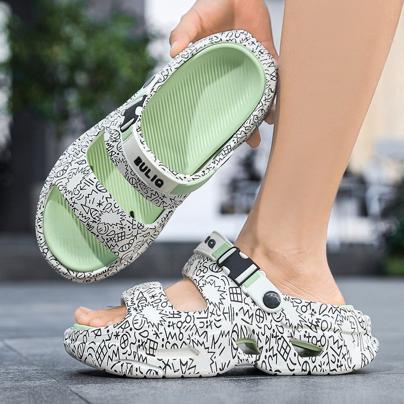 Parent-Child Shoes, New Summer Models, Couples' Thick-Soled Eva Slippers, Thick-Soled Non-Slip Slippers For Boys And Girls, Men'S And Women'S Sandals - Image 1