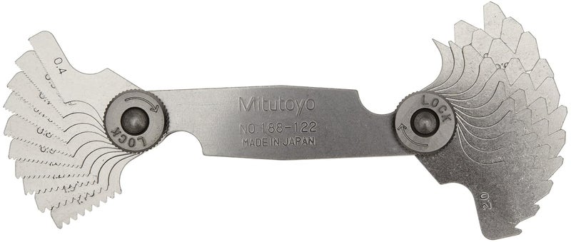 Mitutoyo Mitutoyo  504188122 188122 Screw Pitch Gage 04mm to 7mm 21 Leaves 