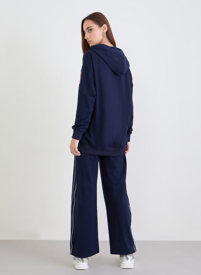 ستايلي طقم منسق من جوغر وهودي طويل بقصة واسعة - Image 3