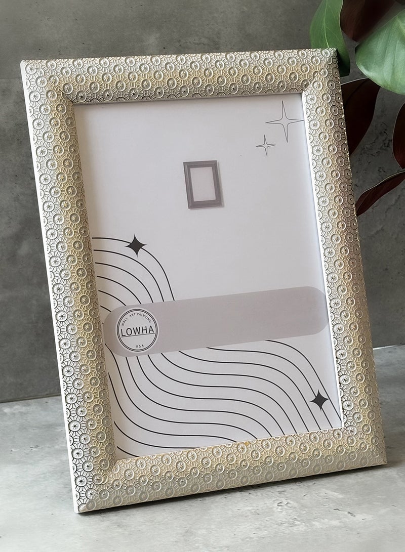 LOWHA Ornate Tabletop Picture Photo Frame with MDF Backing Includes Built-in Stand and Acrylic Front  - Image 1