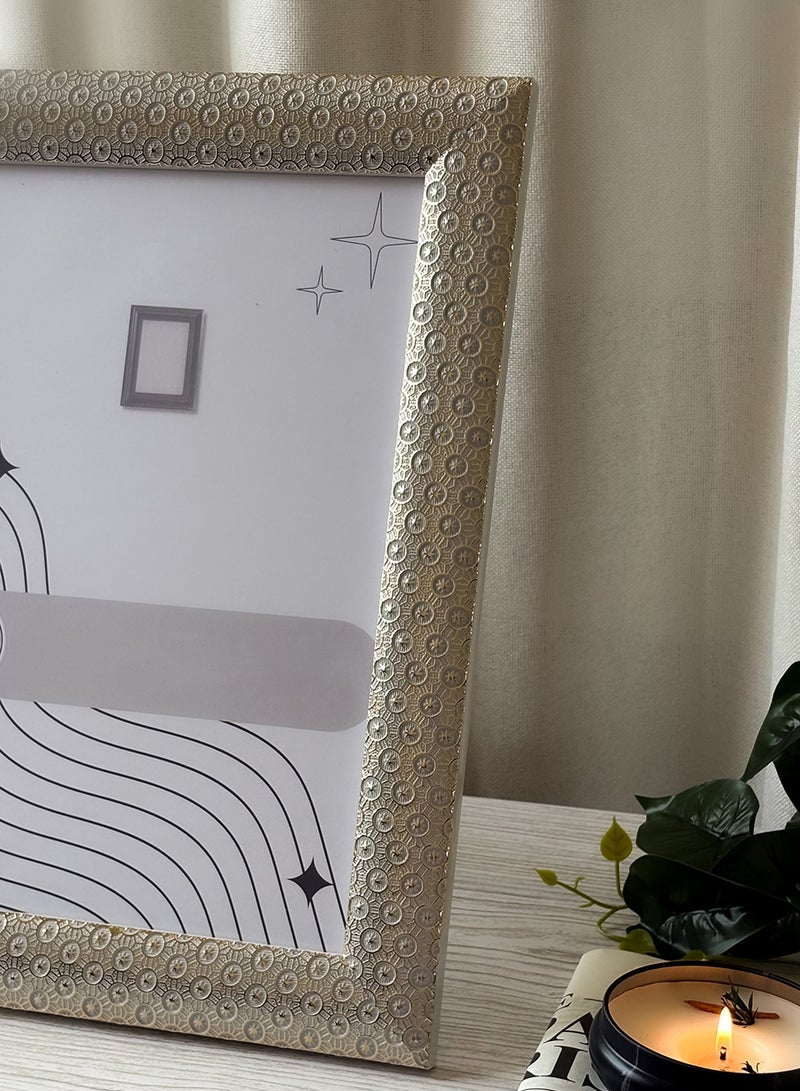 LOWHA Ornate Tabletop Picture Photo Frame with MDF Backing Includes Built-in Stand and Acrylic Front  - Image 2