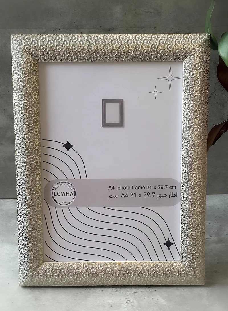 LOWHA Ornate Tabletop Picture Photo Frame with MDF Backing Includes Built-in Stand and Acrylic Front