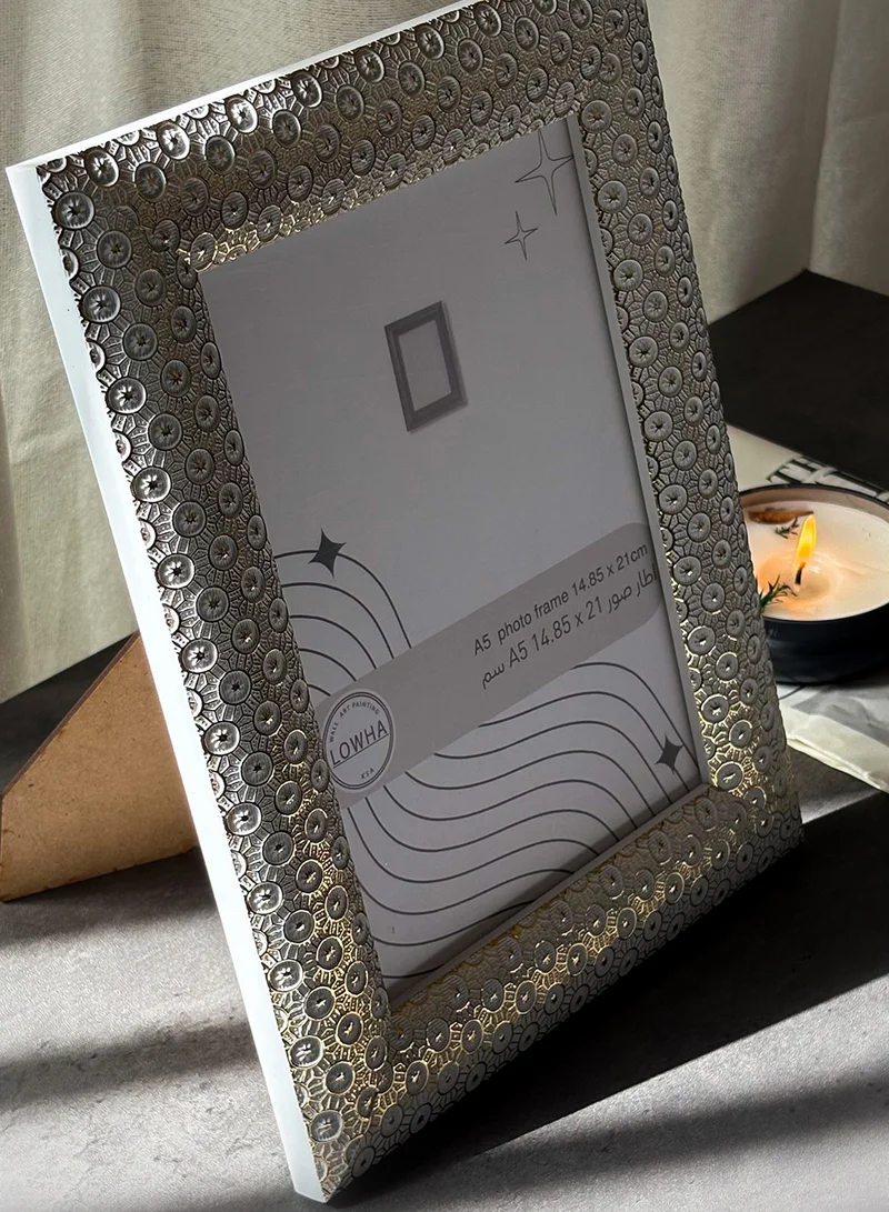 LOWHA Ornate Tabletop Picture Photo Frame with MDF Backing Includes Built-in Stand and Acrylic Front