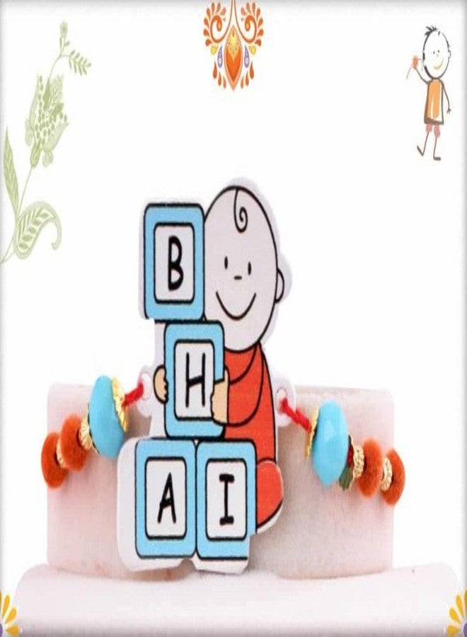 VR Creatives Rakhi for Kids Cartoons Carectores Bal Ganesha/Lord Ganesh With Tika set Rakhi For Kids 101 (Baby Brother) - Image 3