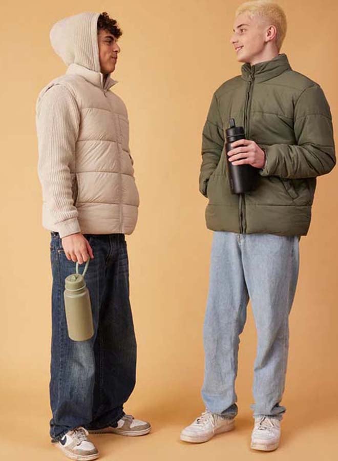 b.box 1L Insulated flip Top Bottle - olive - Image 4