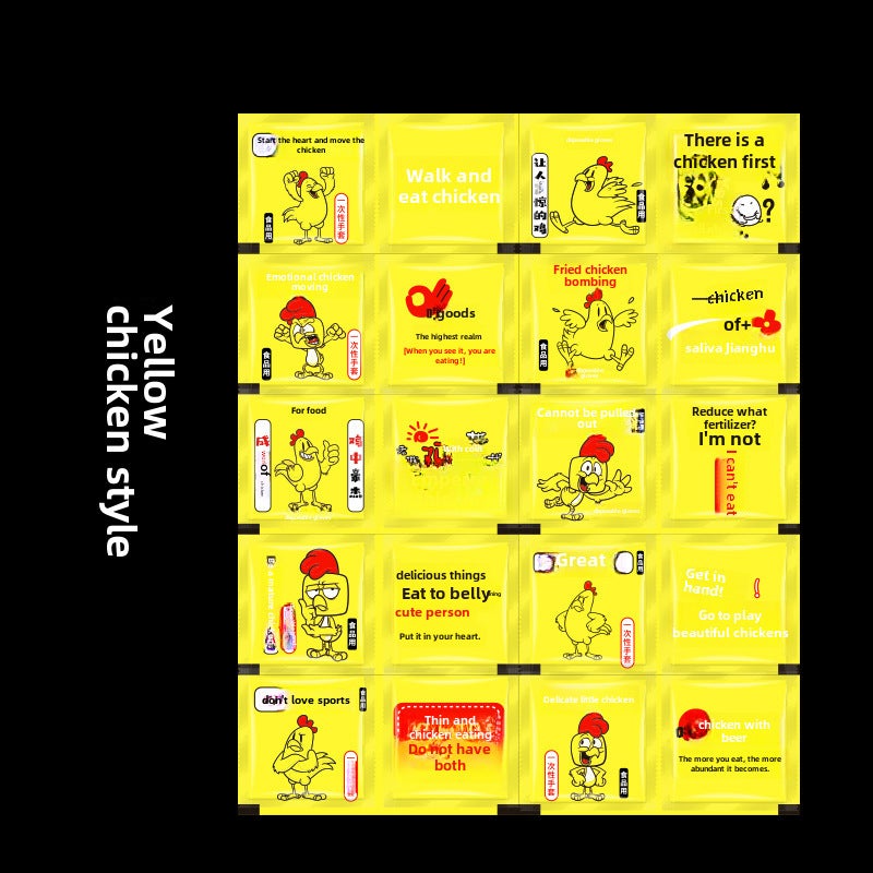 200 Mini Packs Disposable Gloves for Food Yellow Chicken pearlescent 200 small bag (2 pieces) 