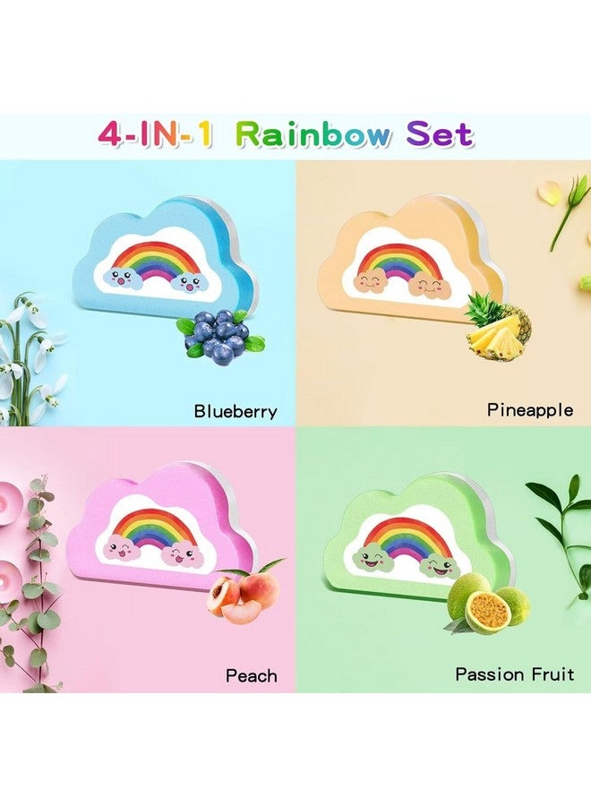 Beauwell Rainbow Bath Bombs Gift Set, Handmade Organic 4 Pcs Bath Bombs for Kids Girls, Natural Kids Bubble Bath Fizzy, Stocking Stuffers for Kids, Christmas Gifts for Kids Women - Image 4