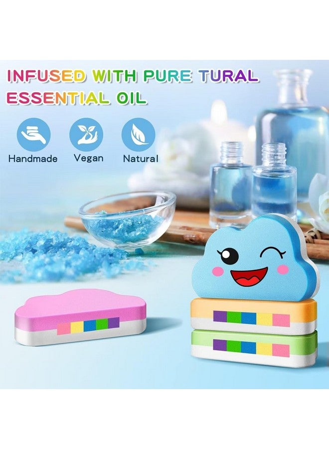 Beauwell Rainbow Bath Bombs Gift Set, Handmade Organic 4 Pcs Bath Bombs for Kids Girls, Natural Kids Bubble Bath Fizzy, Stocking Stuffers for Kids, Christmas Gifts for Kids Women - Image 2