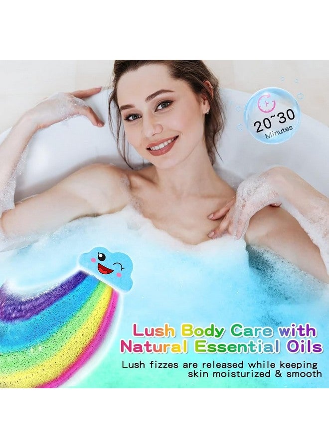 Beauwell Rainbow Bath Bombs Gift Set, Handmade Organic 4 Pcs Bath Bombs for Kids Girls, Natural Kids Bubble Bath Fizzy, Stocking Stuffers for Kids, Christmas Gifts for Kids Women - Image 5