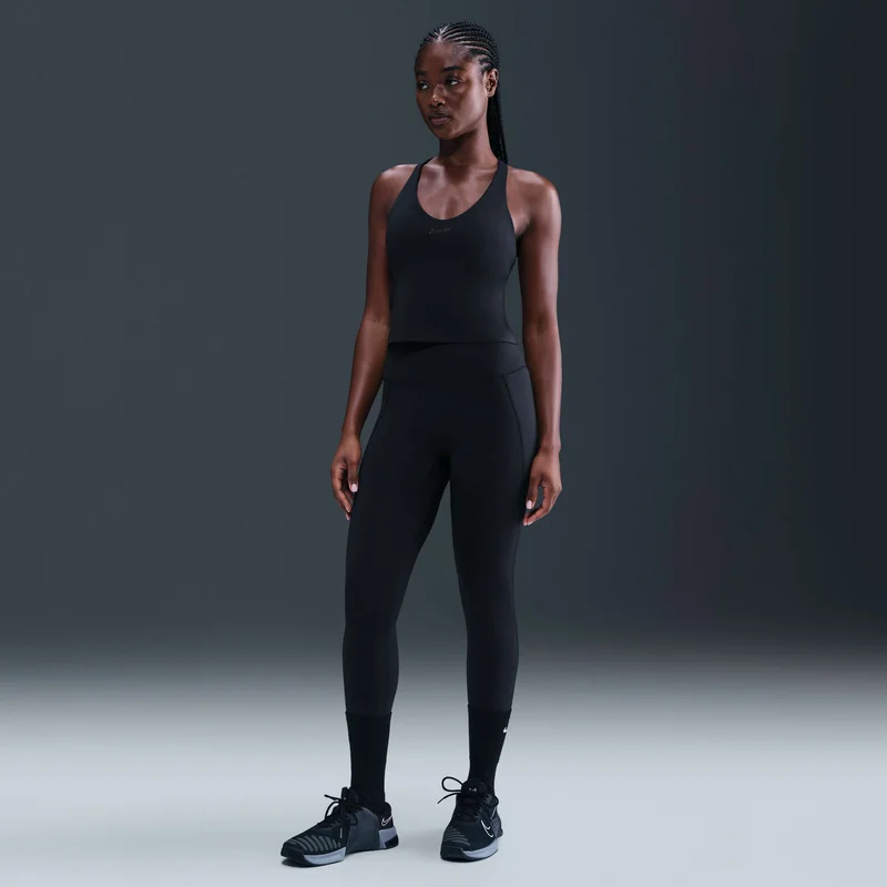 Nike Black Women's Universa Medium-support Padded Sports Bra Tank for Women | Best Price UAE