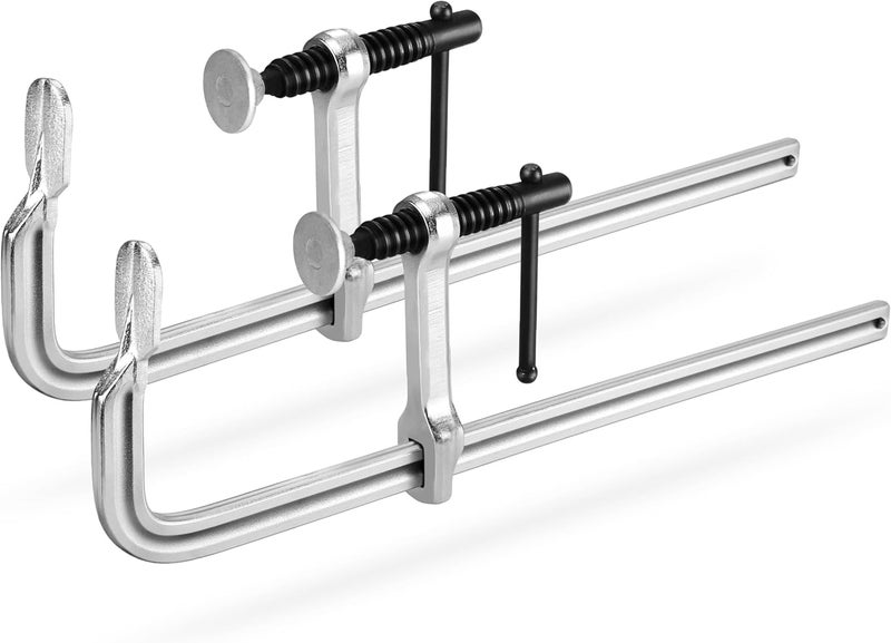 Jorgensen Bar Clamps, 12-Inch Light-duty Drop Forged Steel Bar Clamps for Woodworking and Welding, 2 Pack - Image 1