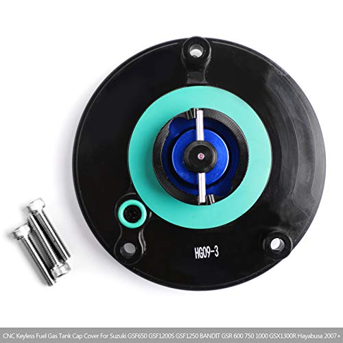 Areyourshop CNC Keyless Fuel Gas Tank Cap For SUZUKI GSXR 600/750/1000 GSR 600/750 03-18, Please check the Description for Exact Fitment Models - Image 4