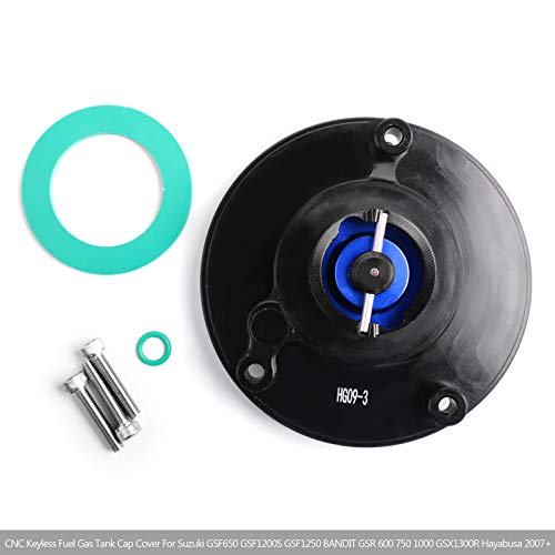 Areyourshop CNC Keyless Fuel Gas Tank Cap For SUZUKI GSXR 600/750/1000 GSR 600/750 03-18, Please check the Description for Exact Fitment Models - Image 3